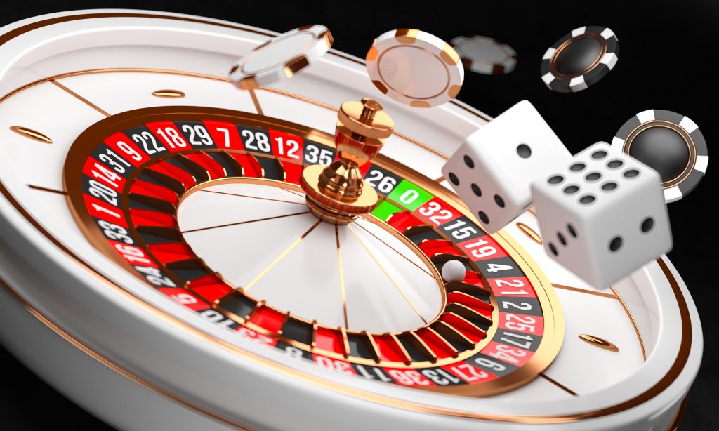 casino roulette wheel with dice min 1024x614 1